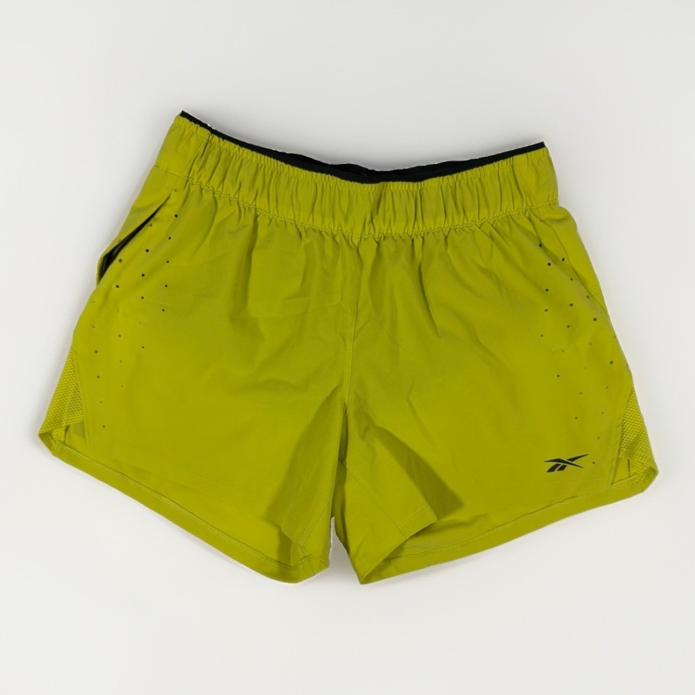 Reebok Women's United By Fitness Athletic Running Workout Shorts Green Lime